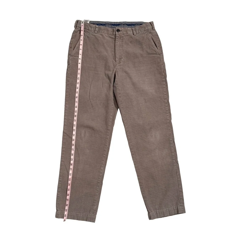 Brooks Brothers Corduroy Pants Mens 35x32 Brown Excellent Clark Fit Cotton